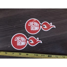 Cherry Bomb  2 Classic Cherry Bomb Exhaust Racing Decals Stickers NHRA Hot Rat Rod Gasser