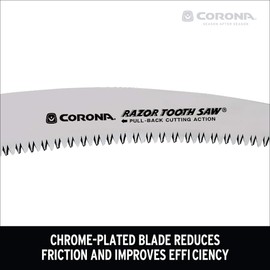 Corona Tools 10-Inch RazorTOOTH Folding Pruning Designed for Single Use | Curved Blade Hand Saw | Cuts Branches Up to 6" in Diameter | RS16150, Red