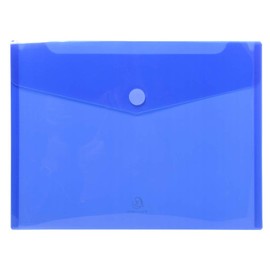 Exacompta 56420E Pack of 5 Plastic Envelopes DIN A5 for Envelopes with Velcro Fastening and Flap Made of Soft Plastic Translucent Assorted Colours