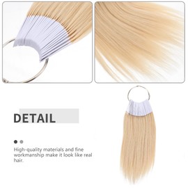 FRCOLOR Pack of 30 Hair Colour Boards Salon Hair Human Hair for Testing Colour Patterns Wigs Models Real Hair for Practice Hair Boards Modelling Supplies Accessories Colour Circle Colour Chart