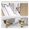 4 Piece Sliding Door Tandem Roller Assembly Stainless Steel Copper