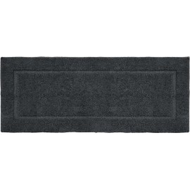 Extra Large Bath Mat 60x300cm Non Slip Soft 100% Cotton 1000-GSM Quick Dry Washable Reusable Bathroom Floor Rug (Charcoal Grey, 60 x 300 cm)