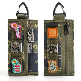 TACTICAL GEEK Storage A2 M EDC Pouch Organizer, Nylon Coin Purse, Multi-Purpose EDC Storage Pocket, Multitools Small Pocket Organizer for Men, Compact Gadget Pouch for Daily Carry, Camouflage