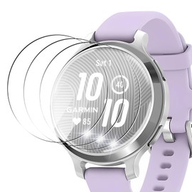 U. EHome (3 Pack) for Garmin Lily 2 Active Smartwatch Screen Protector,[Perfectly Fit] Tempered Glass Protector for Garmin Lily 2 Active