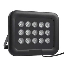 PUSOKEI 20~150m/65.6~492.1ft IR Infrared Illuminator, 8~90°Adjustable 15Pcs Infrared LED Light IP65 Waterproof Night Vision Built-in Light Sensor LEDs Array Light for IP Camera, CCTV Security Camera