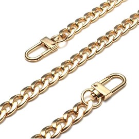 Purse Chain Metal (9mm) Replacement Strap Accessories Snap Hook Chain Strap (Gold 20CM)