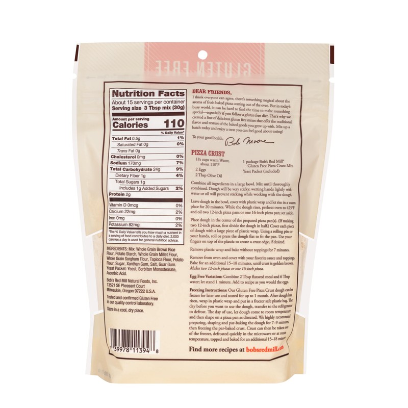 Bob's Red Mill Gluten Free Pizza Crust Mix, 16oz (Pack