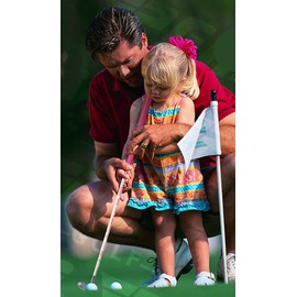 Acstar Two Way Junior Golf Putter Graphite Kids Putter Both Left and Right Handed Easily Use for Kids Age 3-5(Silver Head+Pink Grip,25 inch,Age 3-5)