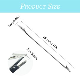 Double Head Alligator Clips 10Pcs - Maijdoany Bendable Double Sided Clips for Photos, Crafts, DIY, Memo Cards - Strong Metal Double-Ended Alligator Clip Holder (11.41inch/29cm Long)