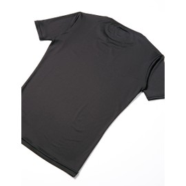 ZETT 1900 Men's Baseball Undershirt, Fitted Undershirt, Crew Neck, Short Sleeve, Black, L