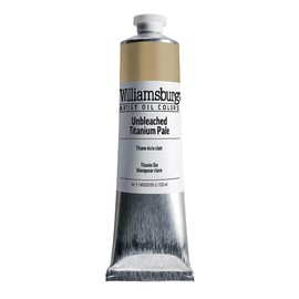 Williamsburg Artist Oil Colors by GOLDEN, Unbleached Titanium Pale, 150 ml tube, Professional Oil Paint, Opaque