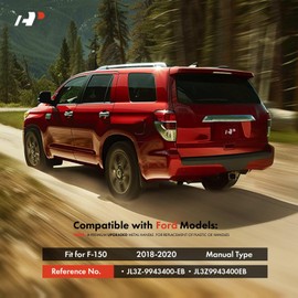 A-Premium Upgraded Metal Tailgate Handle Liftgate Latch Handle with Camera Hole & Keyhole Compatible with Ford F-150 F150 2018 2019 2020, Black, Replace# JL3Z-9943400-EB