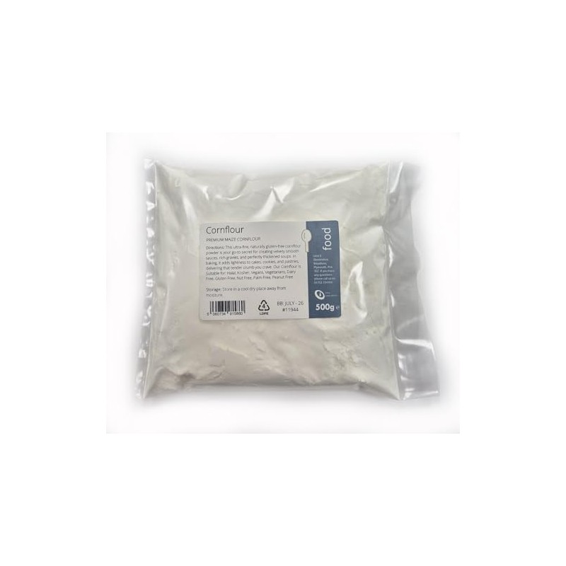 Premium Maize Cornflour 500g, Ultra-Fine, Gluten-Free Thickening Powder