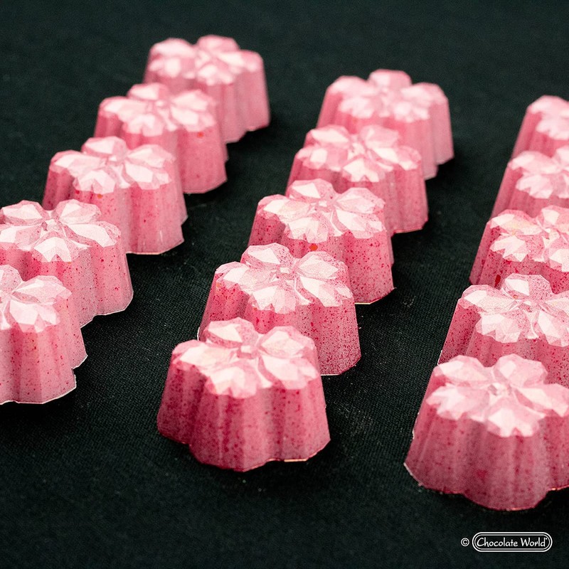 Chocolate World 1918 Sakura Origami Polycarbonate Chocolate Mold with 21