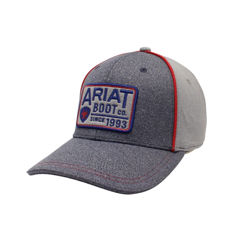 ARIAT Men's Heather Patch Logo Adjustable Snapback Hat Grey