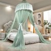 AIKASY Princess Bed Canopy for Girls – Double Layer Sheer