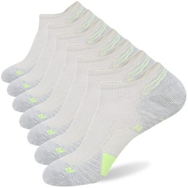 WANDER Men's Athletic Running Socks 7 Pairs Thick Cushion Ankle Socks for Men Sport Low Cut Socks 10-12