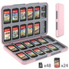 Switchゲームカードケース 24枚 switch ゲームカードケース スイッチ専用 ゲームカード収納ケース (pink)…