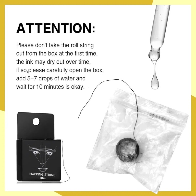 6pz Hilo Entintado Atomus Para Diseño De Cejas Microblading