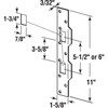 Prime-Line U 10385 Door Strike, for Use with 5-1/2 In.