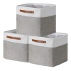 Mu:4life Set 3 Cubos Tela Almacenamiento Plegable 28x28x28cm