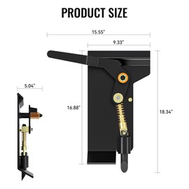 Sulythw Universal Skid Steer Quick Attach Conversion Attach Adapter Bobtach Latch Box Plate Weld On QTK