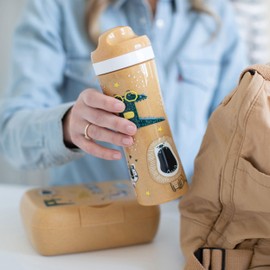 Koziol Oase Zoo Water Bottle 425 ml Nature Wood 1460702