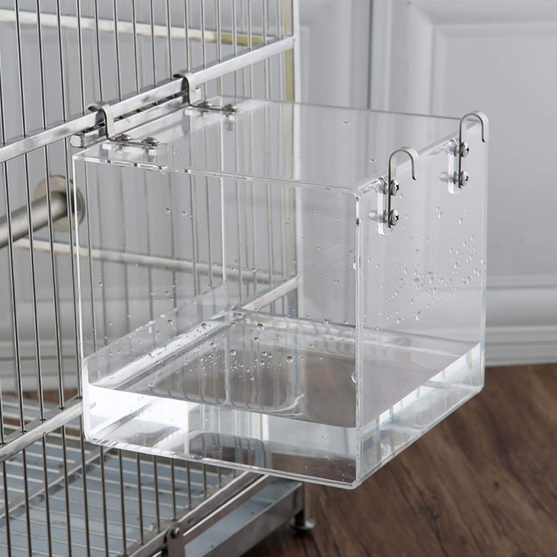 Suremita Hanging Bird Bath Cube Bird Bathtub Bath Shower Box