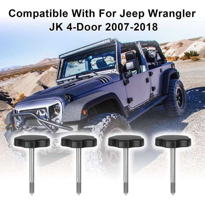 4 Pcs Soft Top Screw Window Frame Knob Door Surround