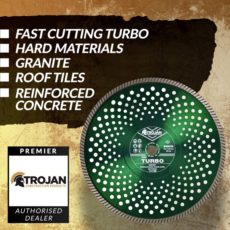 Trojan Pro Turbo 230mm Diamond Cutting Blade