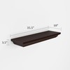 JOLLYMER Pine Wood Wall Mounted Floating Shelf with Gun Storage,