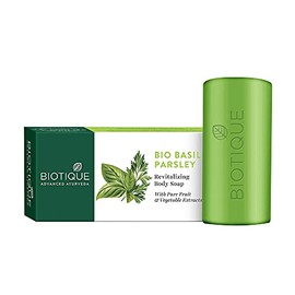 Biotique Bio Basil & Parsley Revitalizing Body Soap With Pure Fruit & Vegetable Extracts 150 Gm