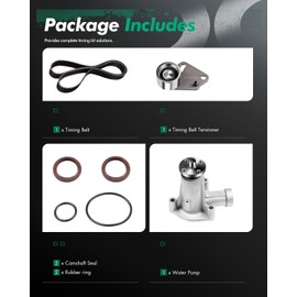 SCITOO ITM276WP TS26276 Engine Timing Belt Kit with Water Pump Compatible with 1995-2001 For Ford Ranger,1995-1997 For Mazda B2300,1998-2001 For Mazda B2500