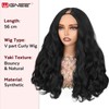 WIGNEE V Part Yaki Curly Wig Natural Look for Women