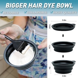 Xarchy 12 Pcs Hair Bleaching Kit -Professional Hair Color Tool with Hair dye brush and Bowls, Hair Oiling Applicator, Earmuffs, Hair Clips, for Hair Coloring Hair Bleaching