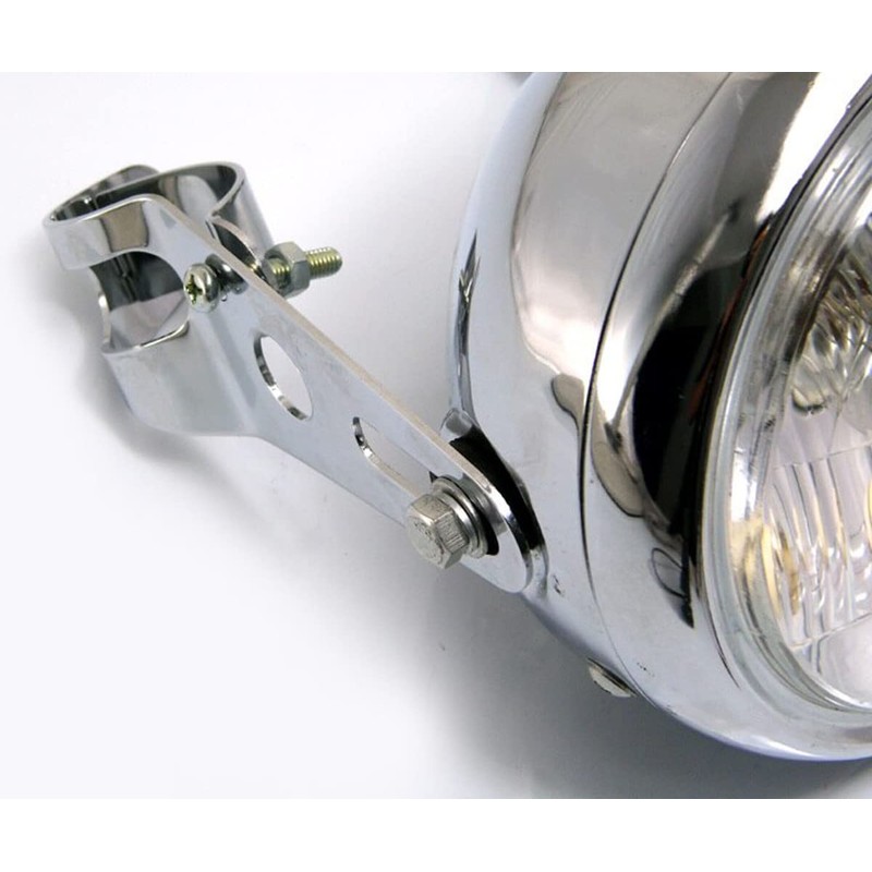 Alchemy Parts Motorcycle Headlight Fork Mount Brackets Chrome for 36mm