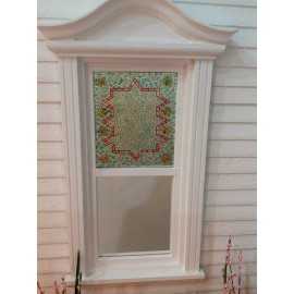 Unbranded Mosaic Motif Dollhouse Miniature Victorian  Stained Glass Window Film