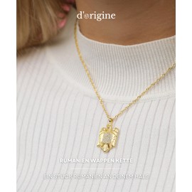 d'origine Romania Eagle Coat of Arms Necklace, Romanian Flag Chain, Romania Eagle Chain, Romanian Jewellery, Romanian Crest Jewellery for Women, Brass