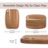 Acacia Wood Cutting Board, Reversible Small Cutting Board with Juice