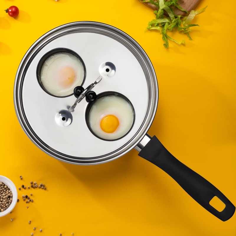 MARSKITOP Egg Poacher Pan Nonstick 2 Eggs, Poached Egg Cooker