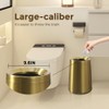 LEASYLIFE 10L/2.6GAL Brushed Gold Trash Can,Stainless Steel Trash Can,Conical Garbage