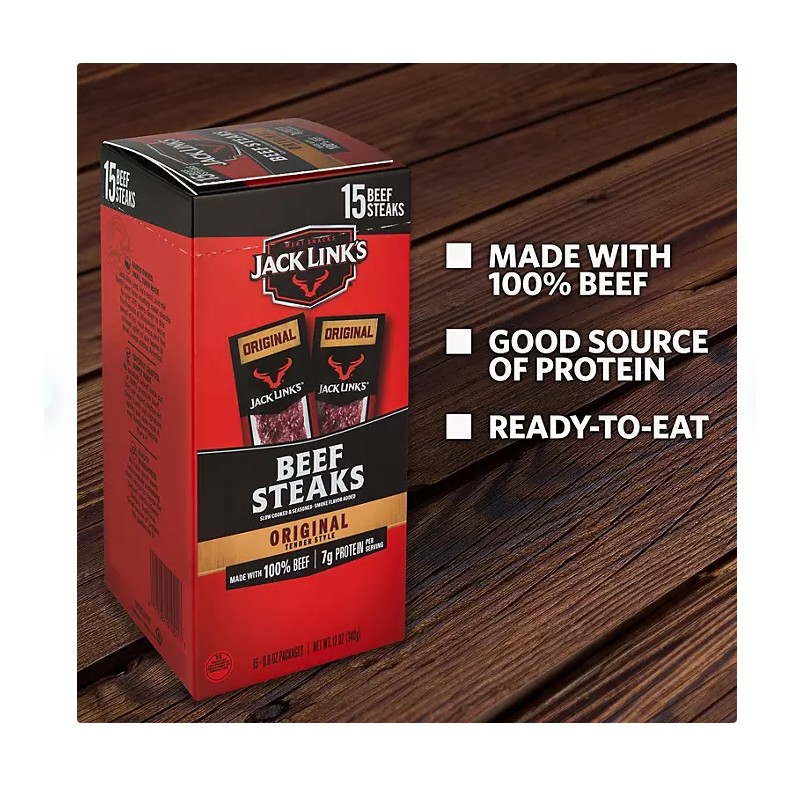 Jack Link’s Original Tender Style Beef Steak 15 ct.