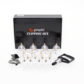 Schröpfen Set mit 20 Schröpfgläser und Pumpe, Professionelles chinesisches Akupoint Schröpftherapie Set mit Saugnapf Hijama-Schröpfset mit Vakuum-Magnetpumpe