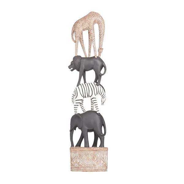 Deco 79 Polystone Safari Animal Sculpture, 8" x 5" x