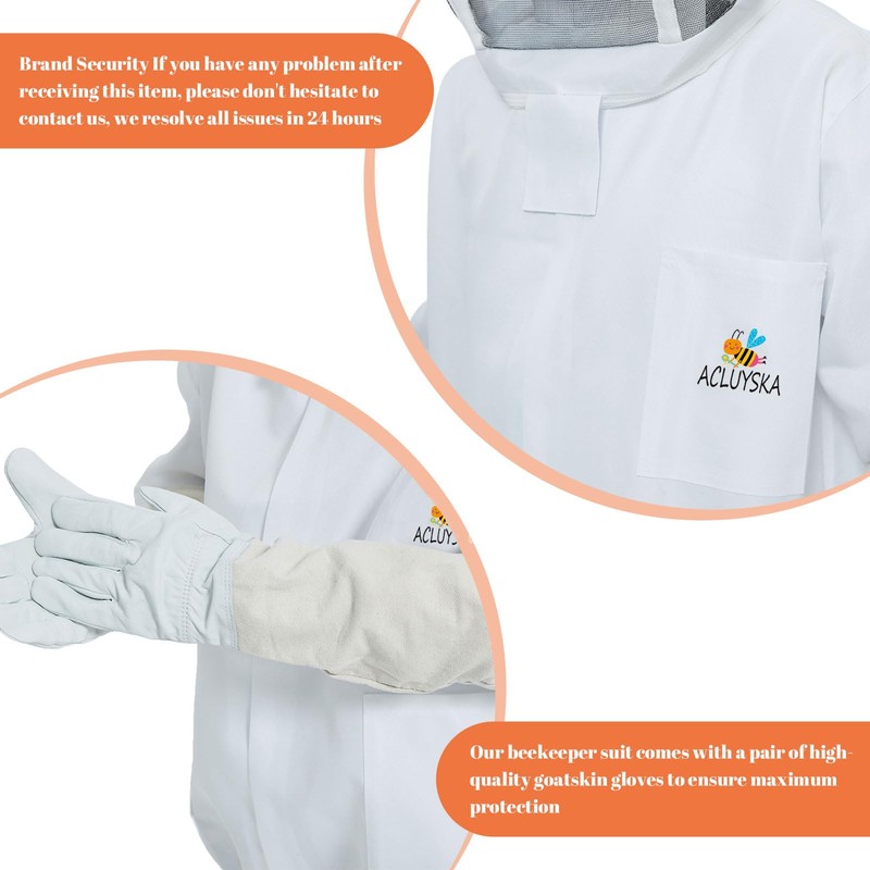 ACLUYSKA bee keeper jacket- bee suits for sting proof for