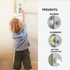 6 Pack Door Finger Guards, Foam Child Door Pinch Guard Door Stopper Baby Safety Finger Protectors White Color