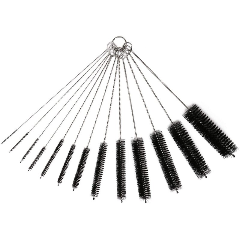 COOLKITALENT Conjunto de 13 Botella de Limpieza Cepillos, Nylon Cepillos