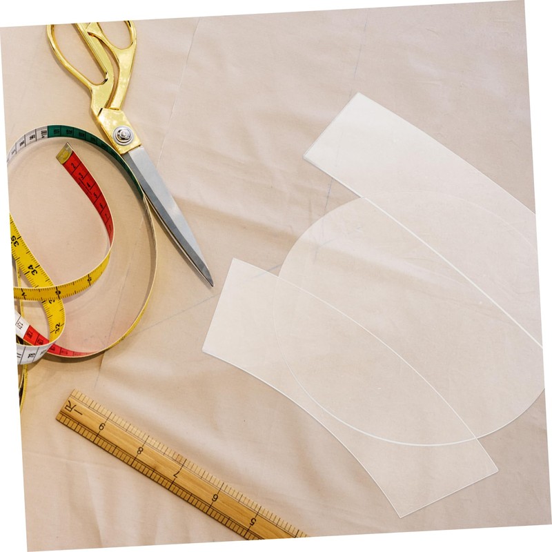 DOITOOL 3pcs Transparent Acrylic Quilting Ruler Set Durable Sewing Templates