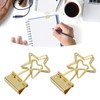 100 Pcs Binder Clips Star Shape Paper Clamps Hollow Long