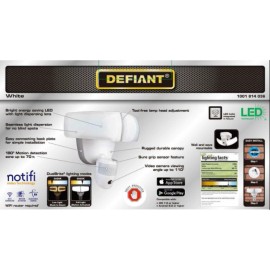 Defiant 180° White LED Wi-Fi Video Motion Security Light White DFI-5892-WH